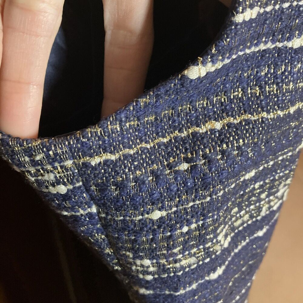 Lilly Pulitzer Ruthy Dress‎ True Navy Metallic Boucle Cap Sleeve Preppy Size 4 - Picture 8 of 12